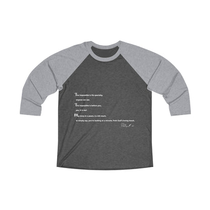 Unisex Tri-Blend 3\4 Raglan Tee