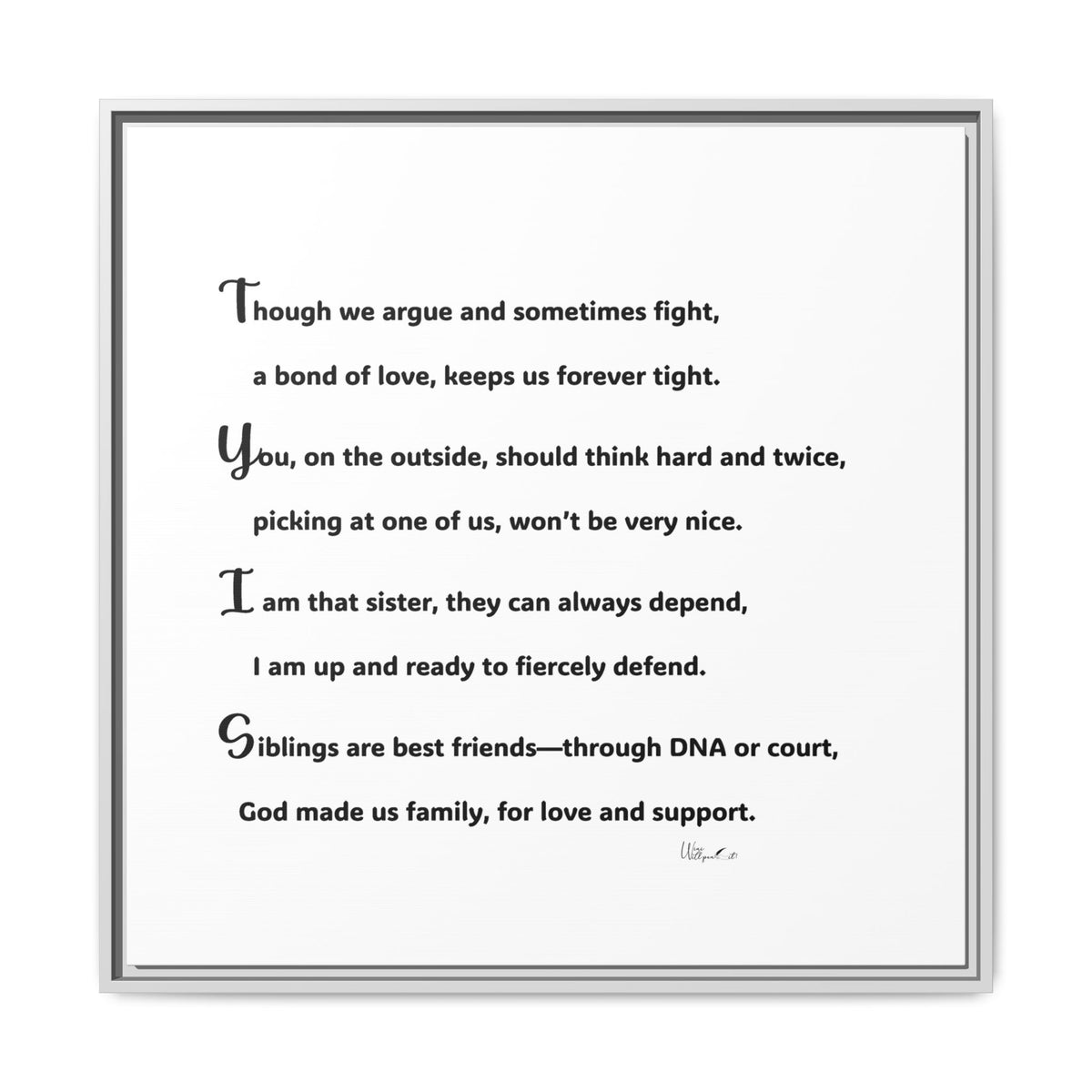 Matte Canvas, Framed (Multi-color)