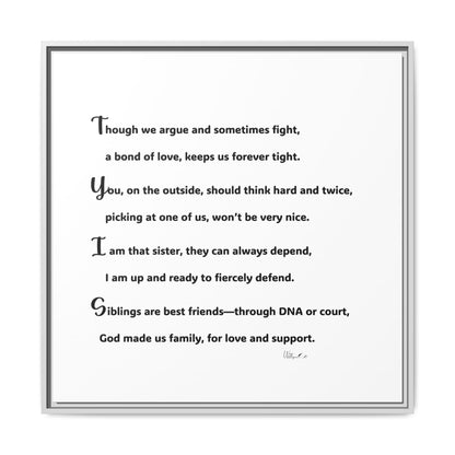 Matte Canvas, Framed (Multi-color)