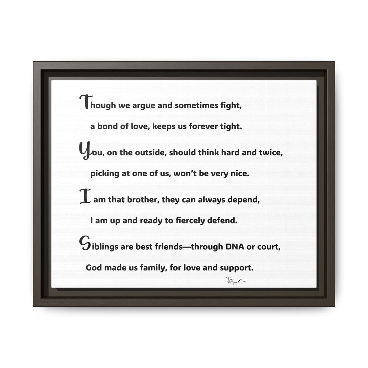 Matte Canvas, Framed (Multi-color)