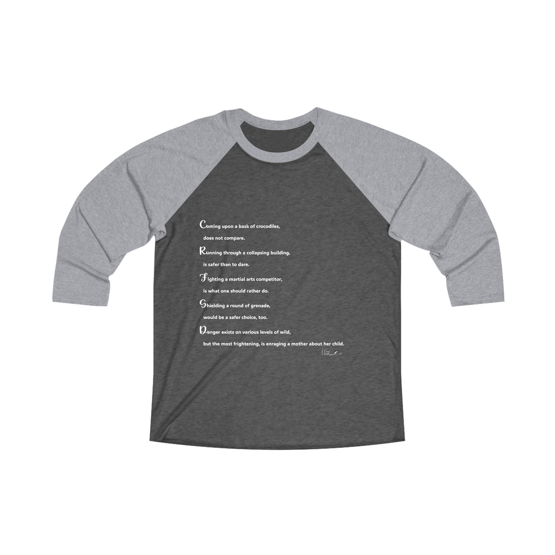 Unisex Tri-Blend 3\4 Raglan Tee