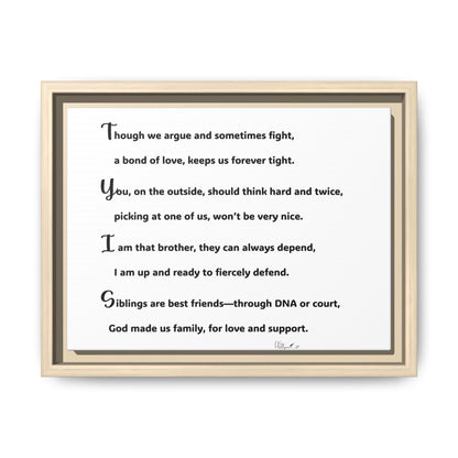Matte Canvas, Framed (Multi-color)