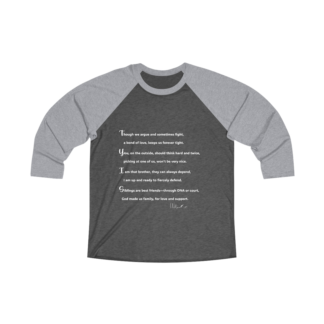 Unisex Tri-Blend 3\4 Raglan Tee