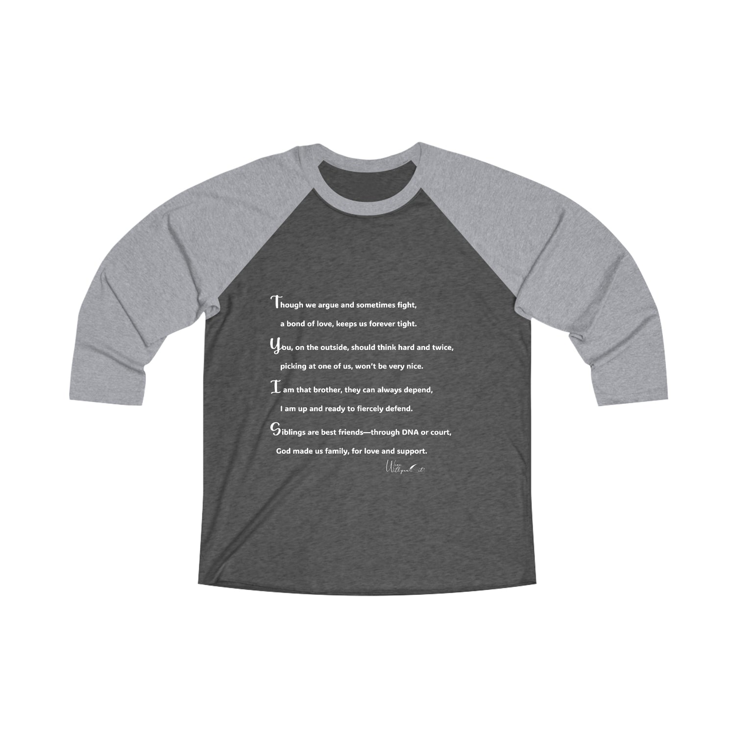 Unisex Tri-Blend 3\4 Raglan Tee