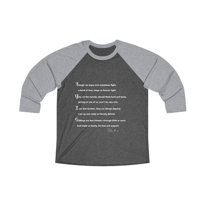 Unisex Tri-Blend 3\4 Raglan Tee
