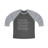 Unisex Tri-Blend 3\4 Raglan Tee