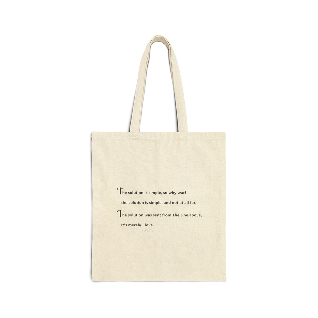 Cotton Canvas Tote Bag
