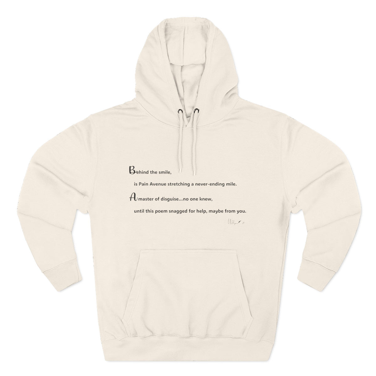 Three-Panel Fleece Hoodie