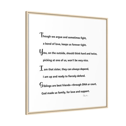 Matte Canvas, Framed (Multi-color)
