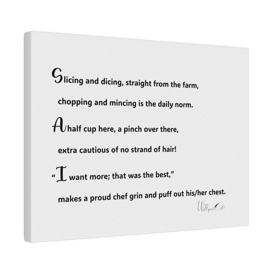 Matte Canvas, Stretched, 0.75&quot;