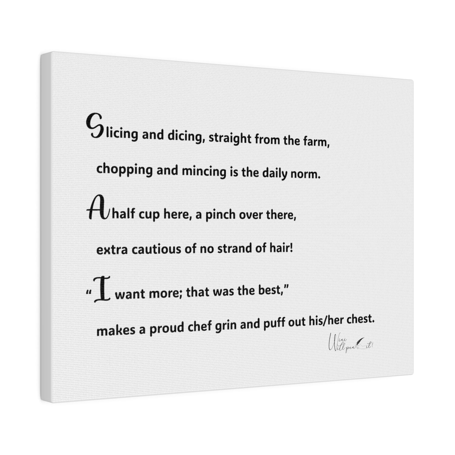 Matte Canvas, Stretched, 0.75&quot;