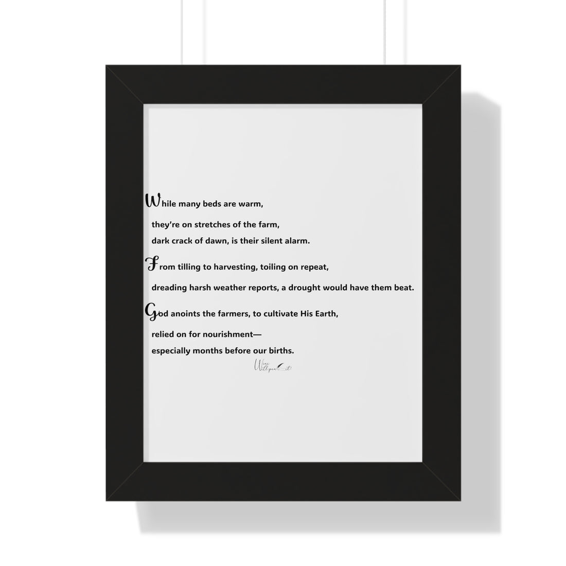 Framed Vertical Poster
