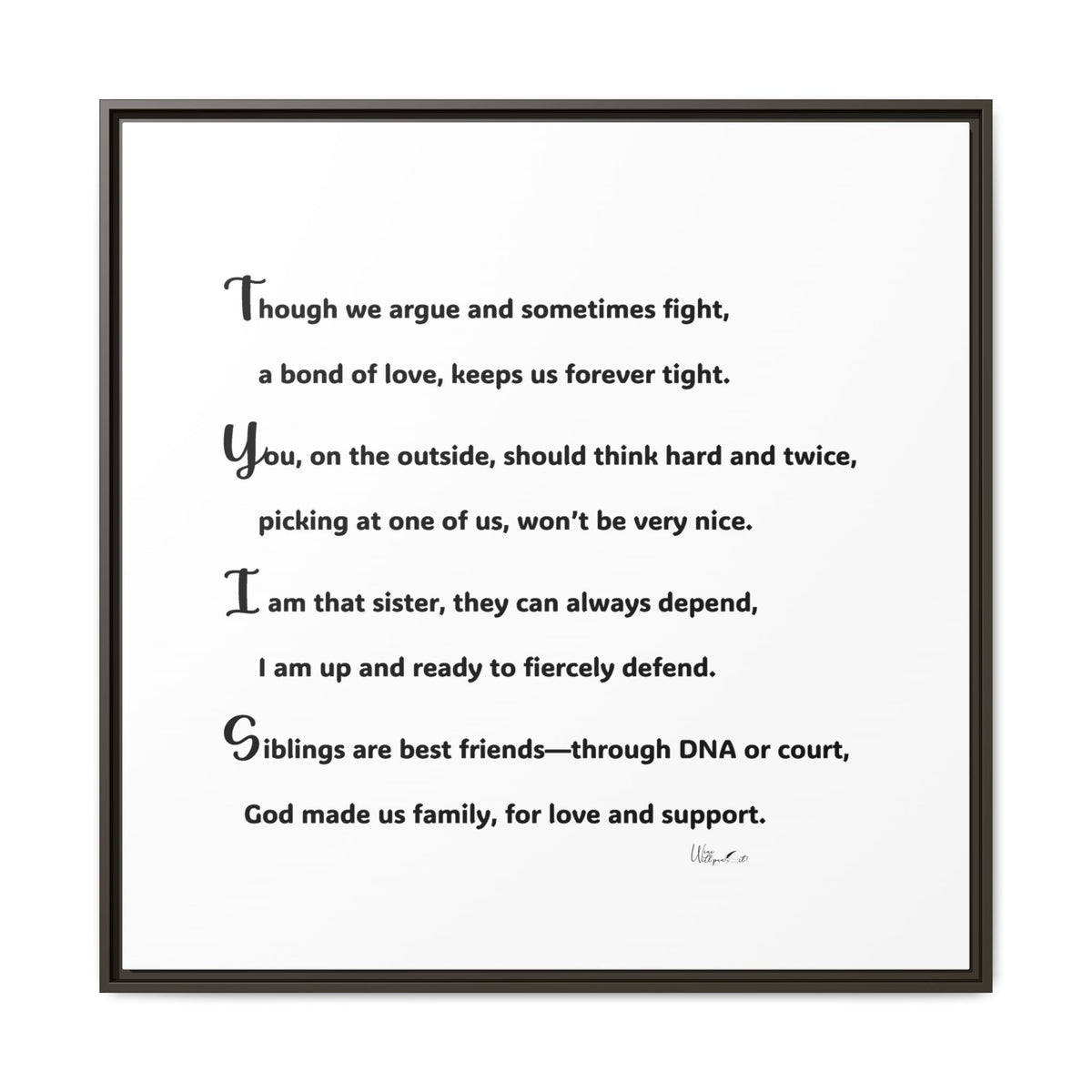 Matte Canvas, Framed (Multi-color)
