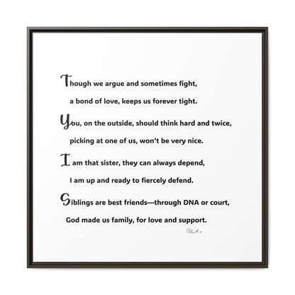 Matte Canvas, Framed (Multi-color)