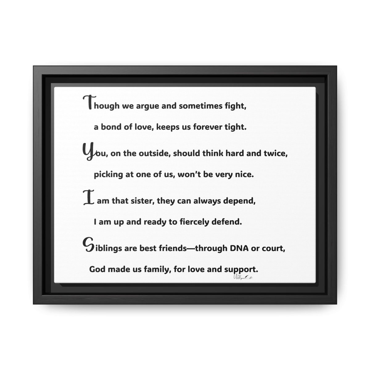 Matte Canvas, Framed (Multi-color)
