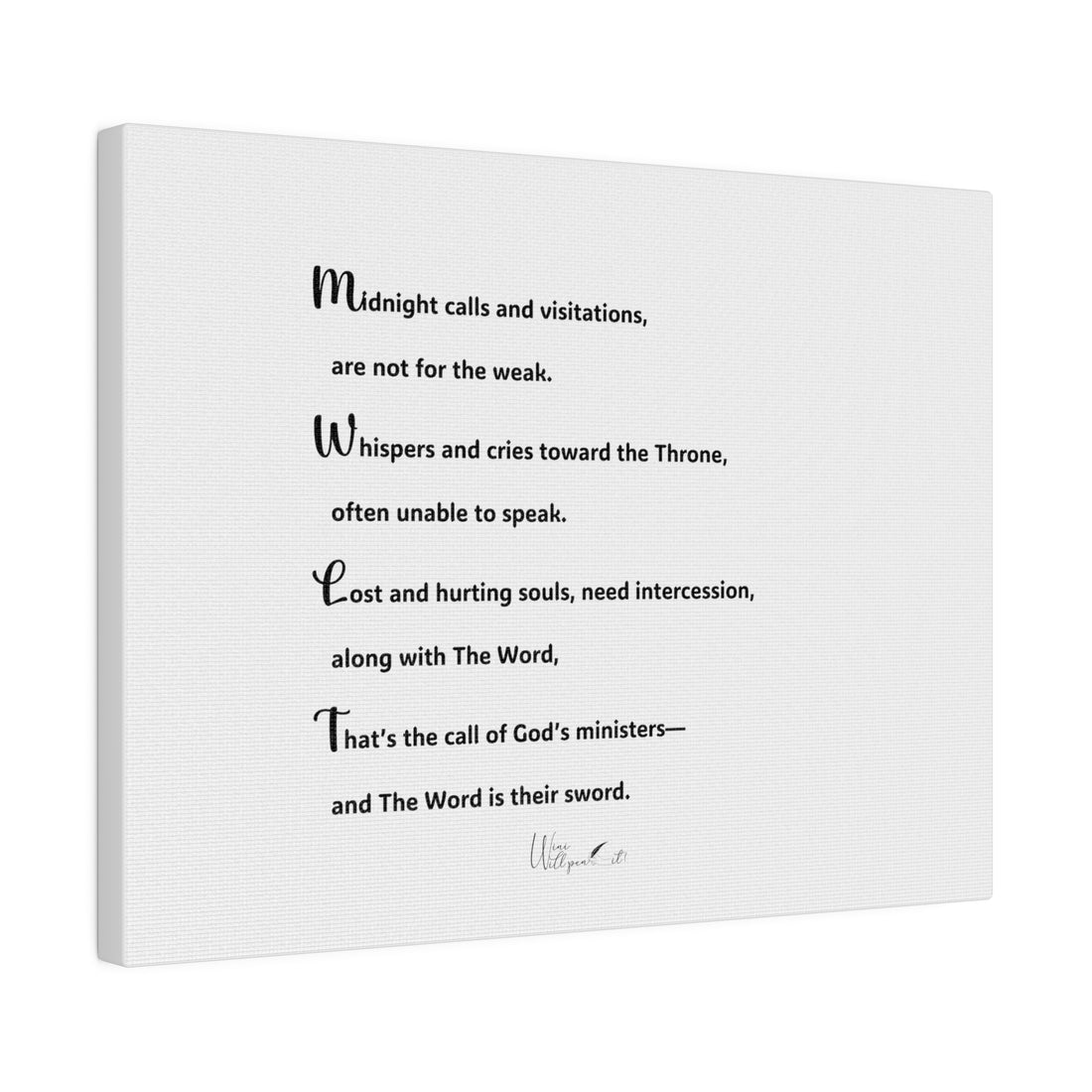Matte Canvas, Stretched, 0.75&quot;