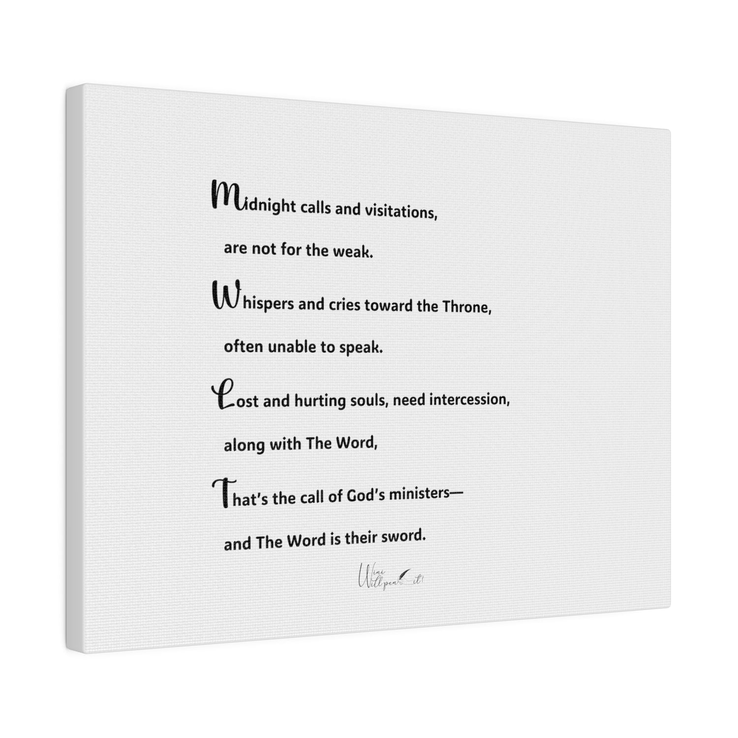 Matte Canvas, Stretched, 0.75&quot;