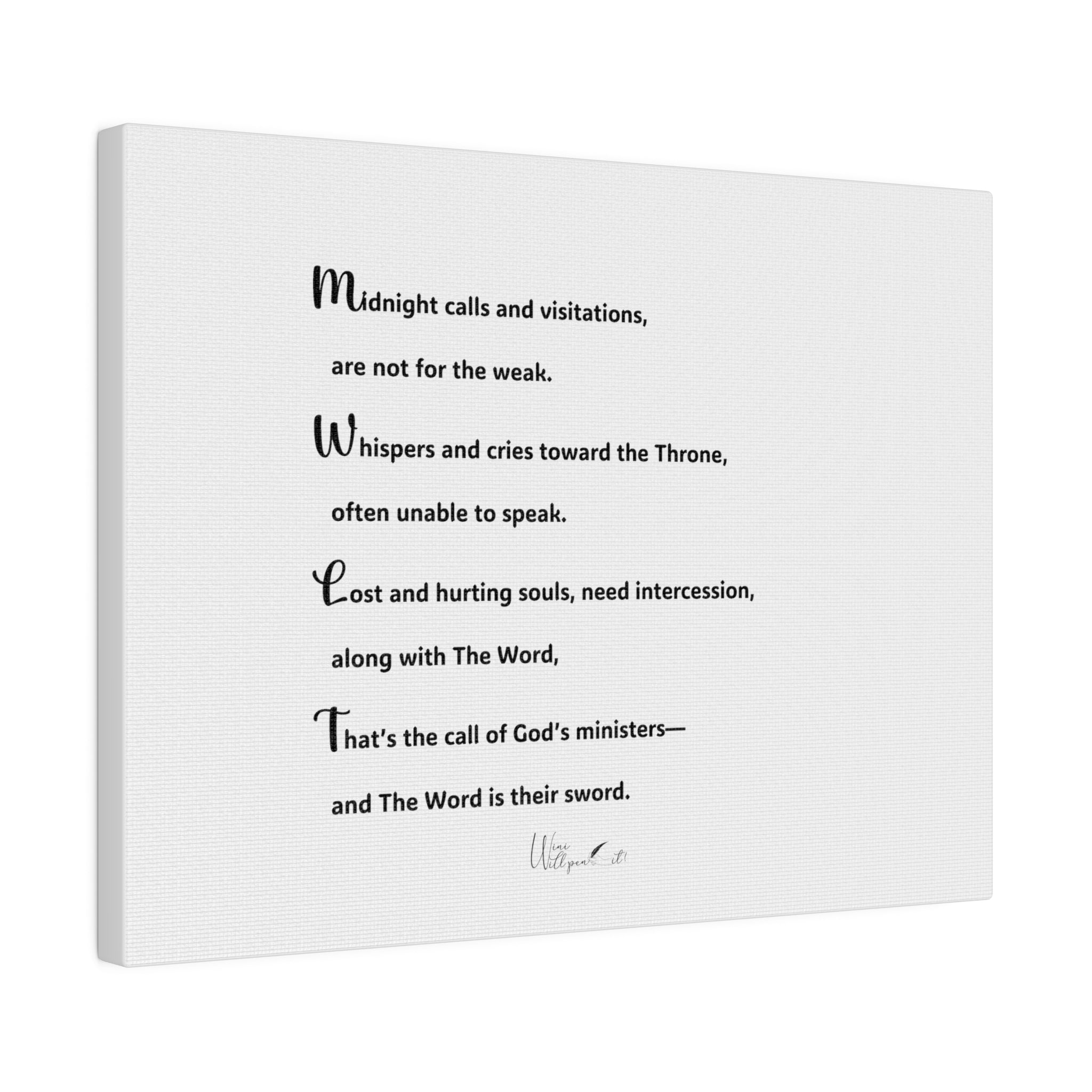 Matte Canvas, Stretched, 0.75&quot;