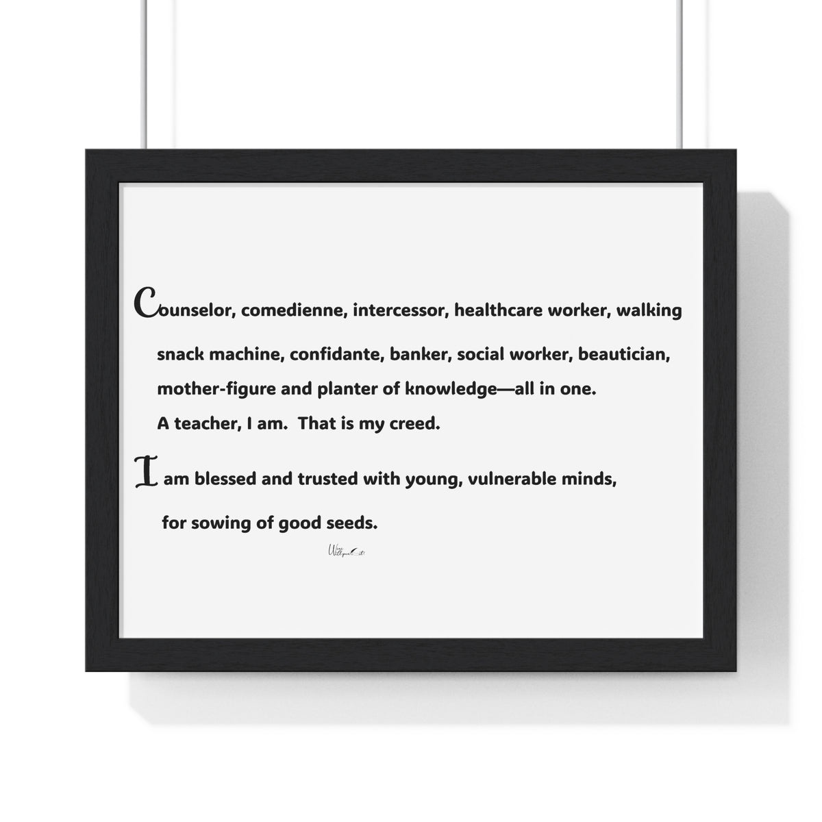 Horizontal Framed Poster