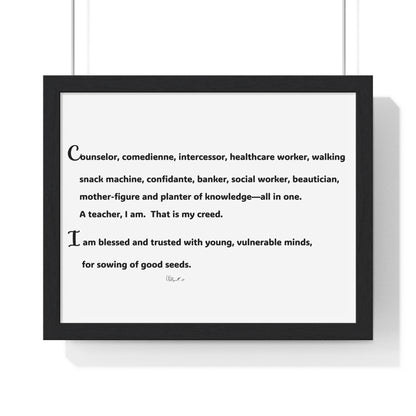 Horizontal Framed Poster