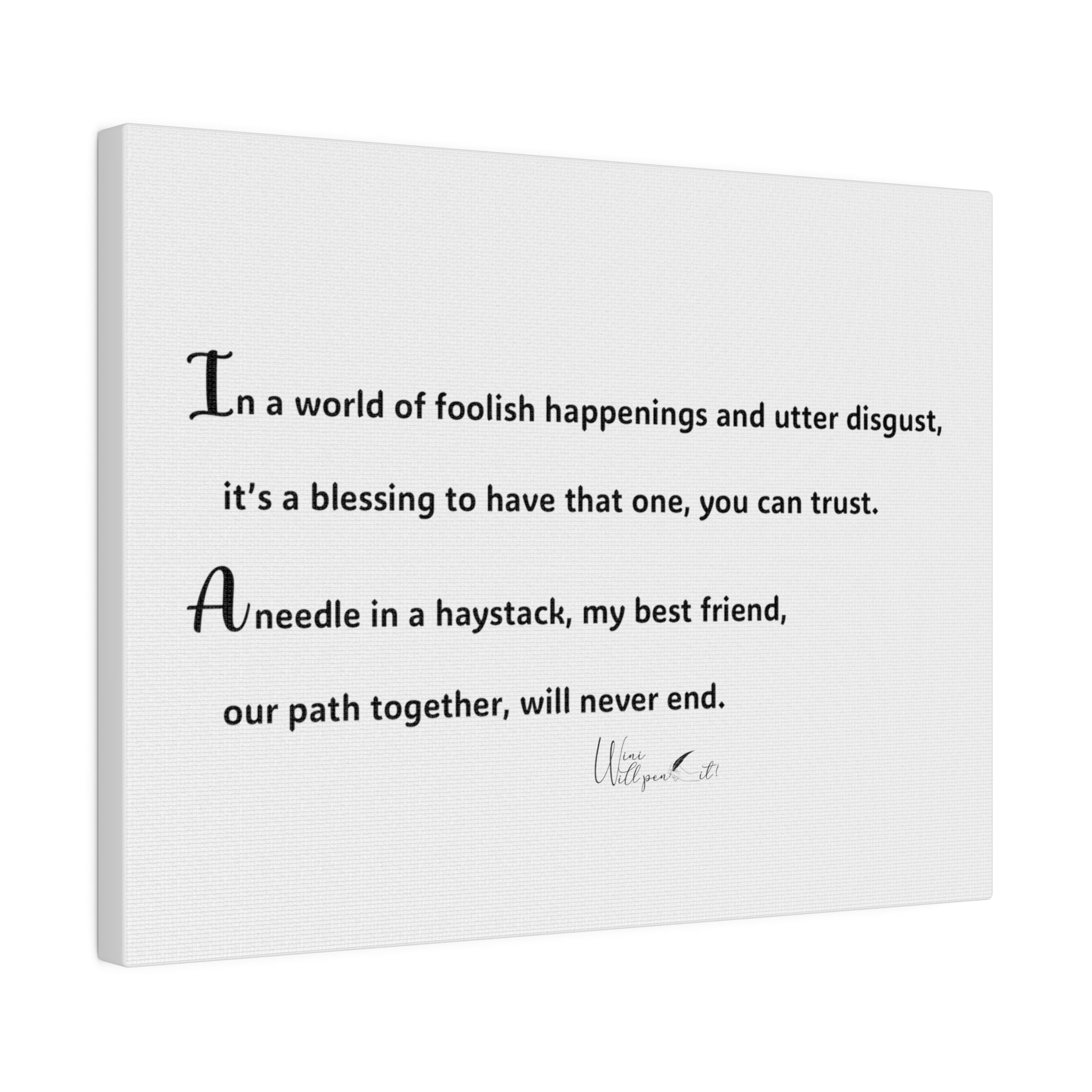 Matte Canvas, Stretched, 0.75&quot;