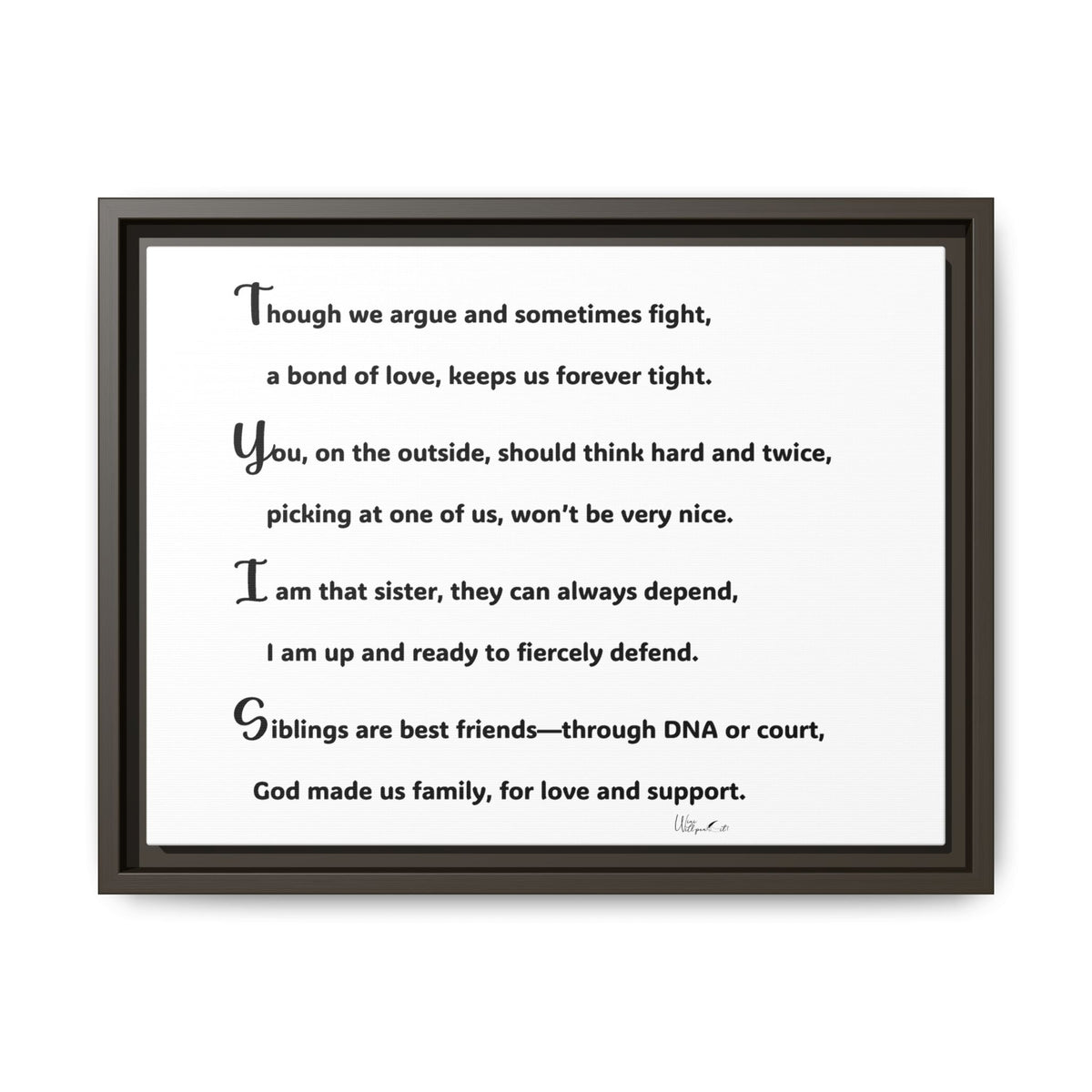 Matte Canvas, Framed (Multi-color)