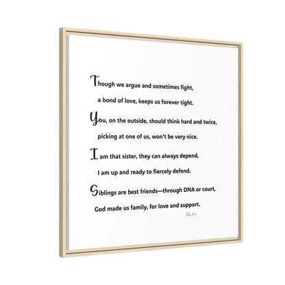 Matte Canvas, Framed (Multi-color)