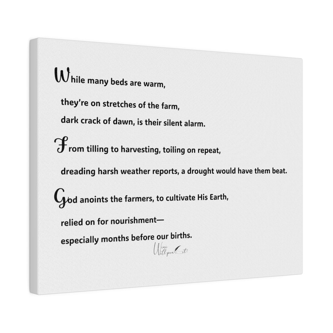 Matte Canvas, Stretched, 0.75&quot;