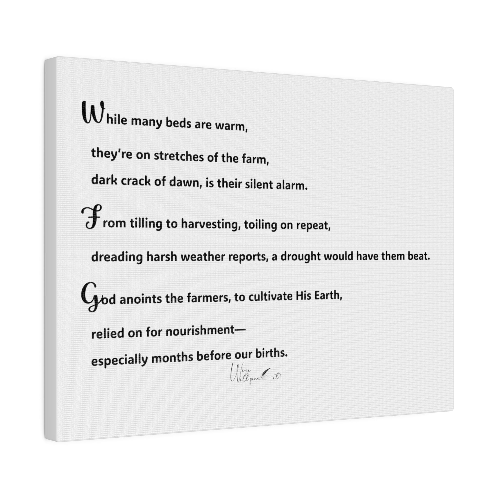 Matte Canvas, Stretched, 0.75&quot;
