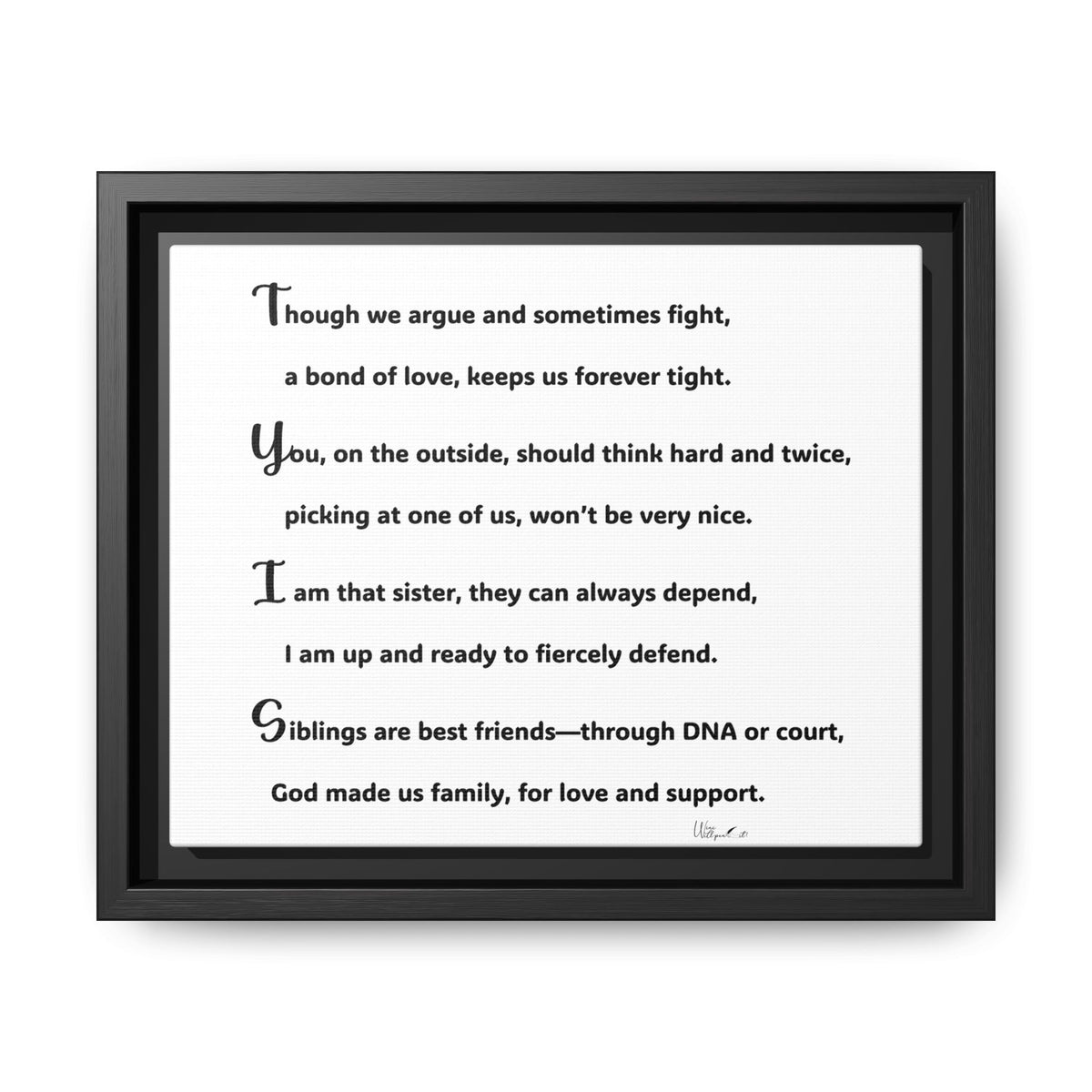 Matte Canvas, Framed (Multi-color)