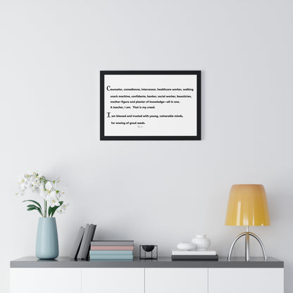 Horizontal Framed Poster