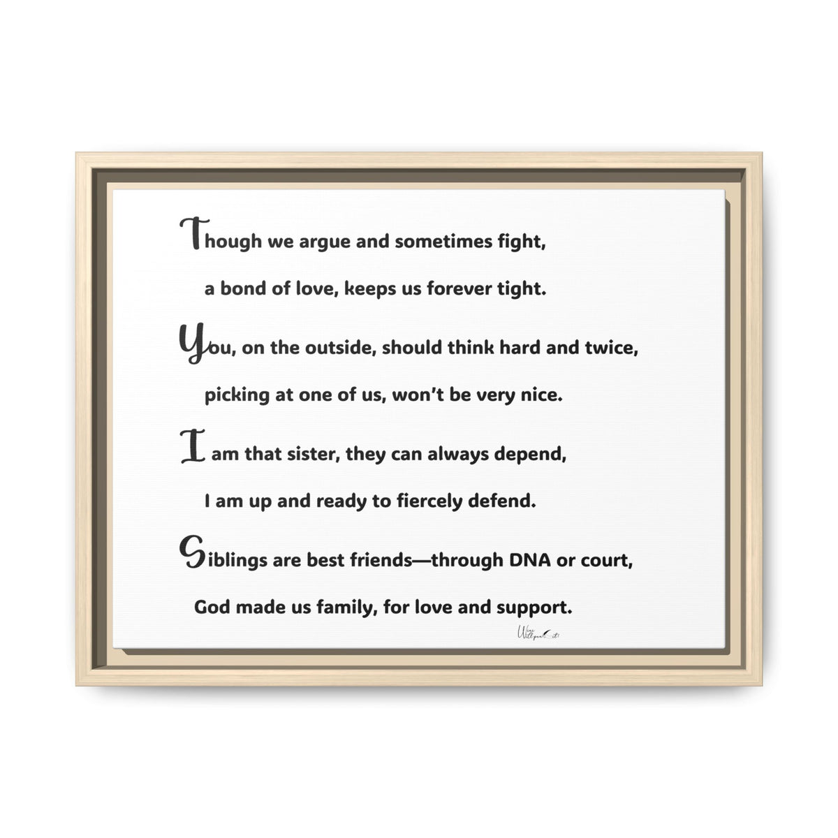 Matte Canvas, Framed (Multi-color)