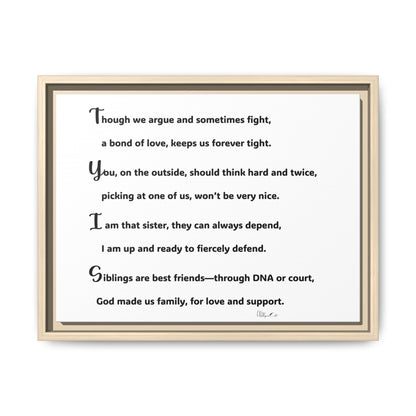 Matte Canvas, Framed (Multi-color)