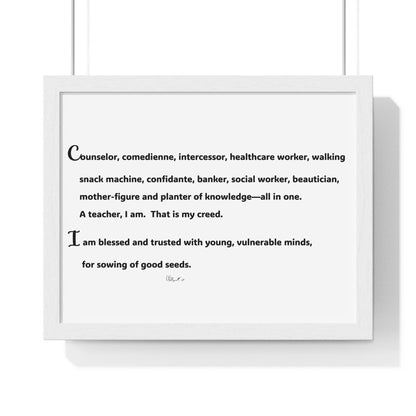 Horizontal Framed Poster
