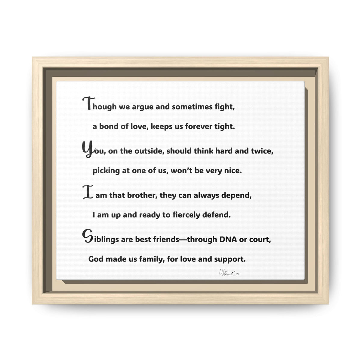 Matte Canvas, Framed (Multi-color)