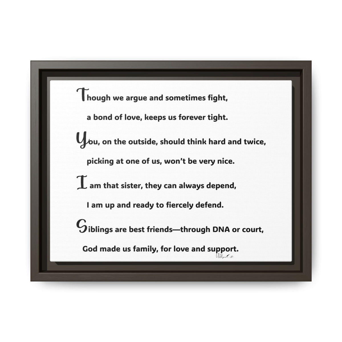 Matte Canvas, Framed (Multi-color)