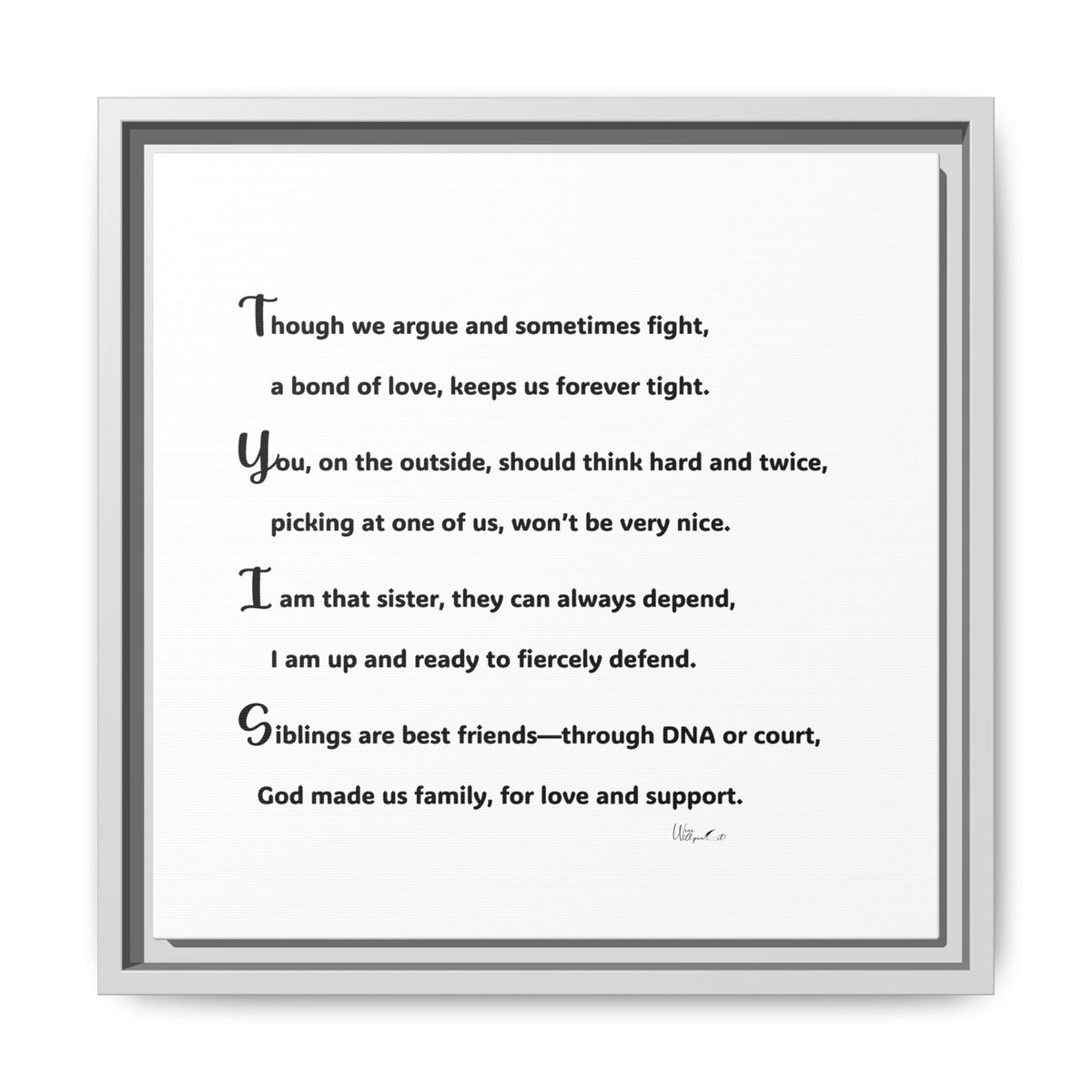 Matte Canvas, Framed (Multi-color)