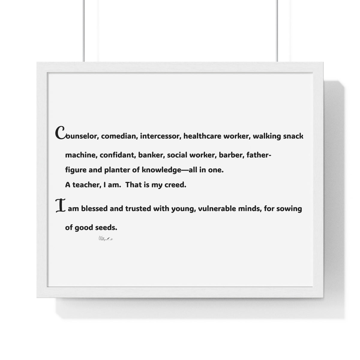 Horizontal Framed Poster