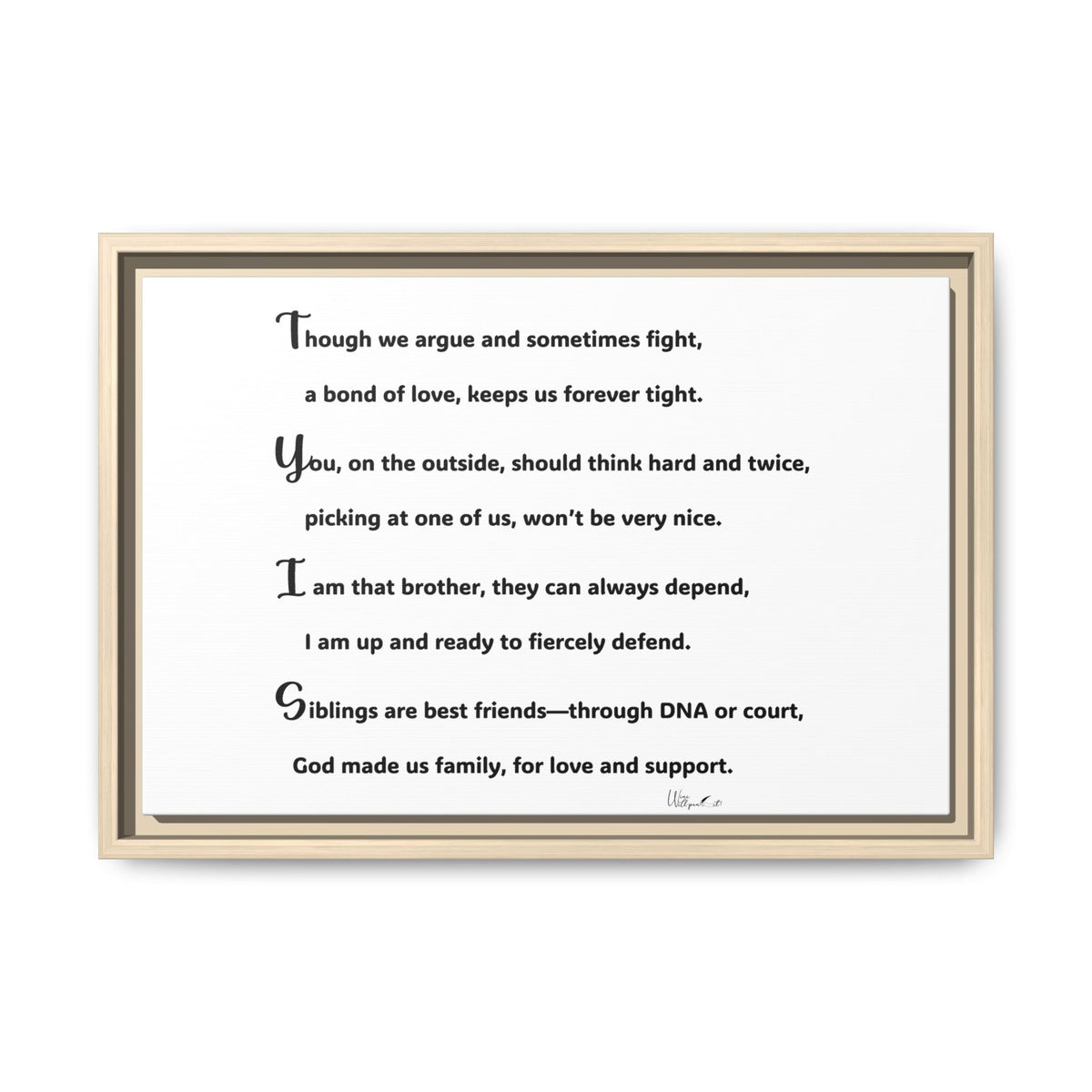 Matte Canvas, Framed (Multi-color)