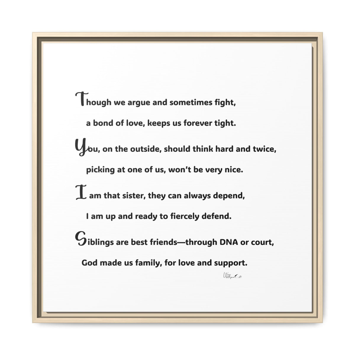 Matte Canvas, Framed (Multi-color)