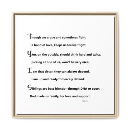 Matte Canvas, Framed (Multi-color)