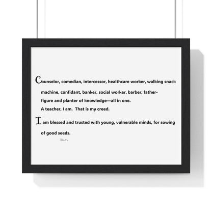 Horizontal Framed Poster