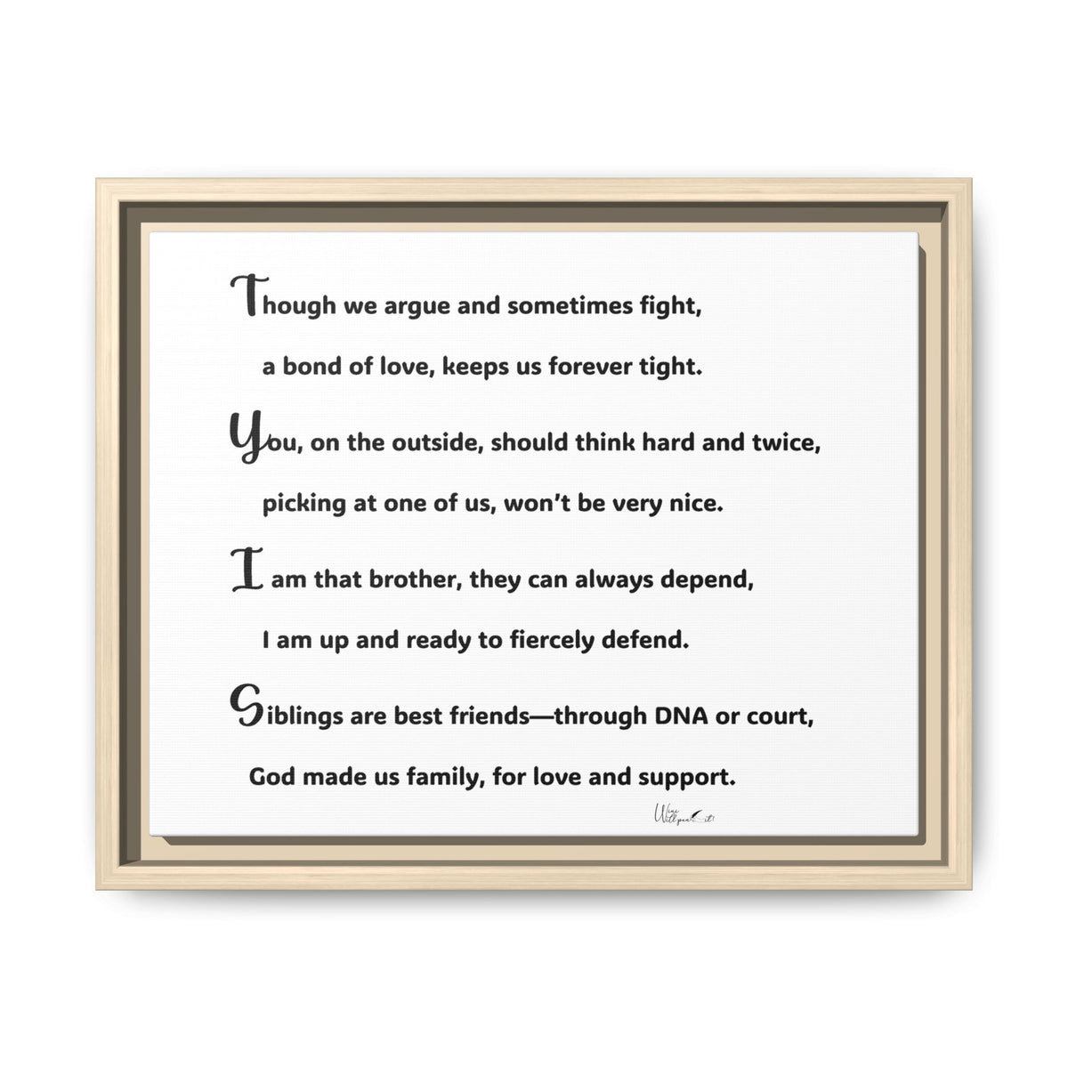 Matte Canvas, Framed (Multi-color)