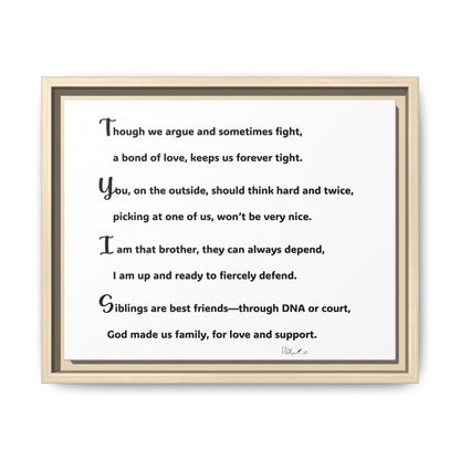 Matte Canvas, Framed (Multi-color)