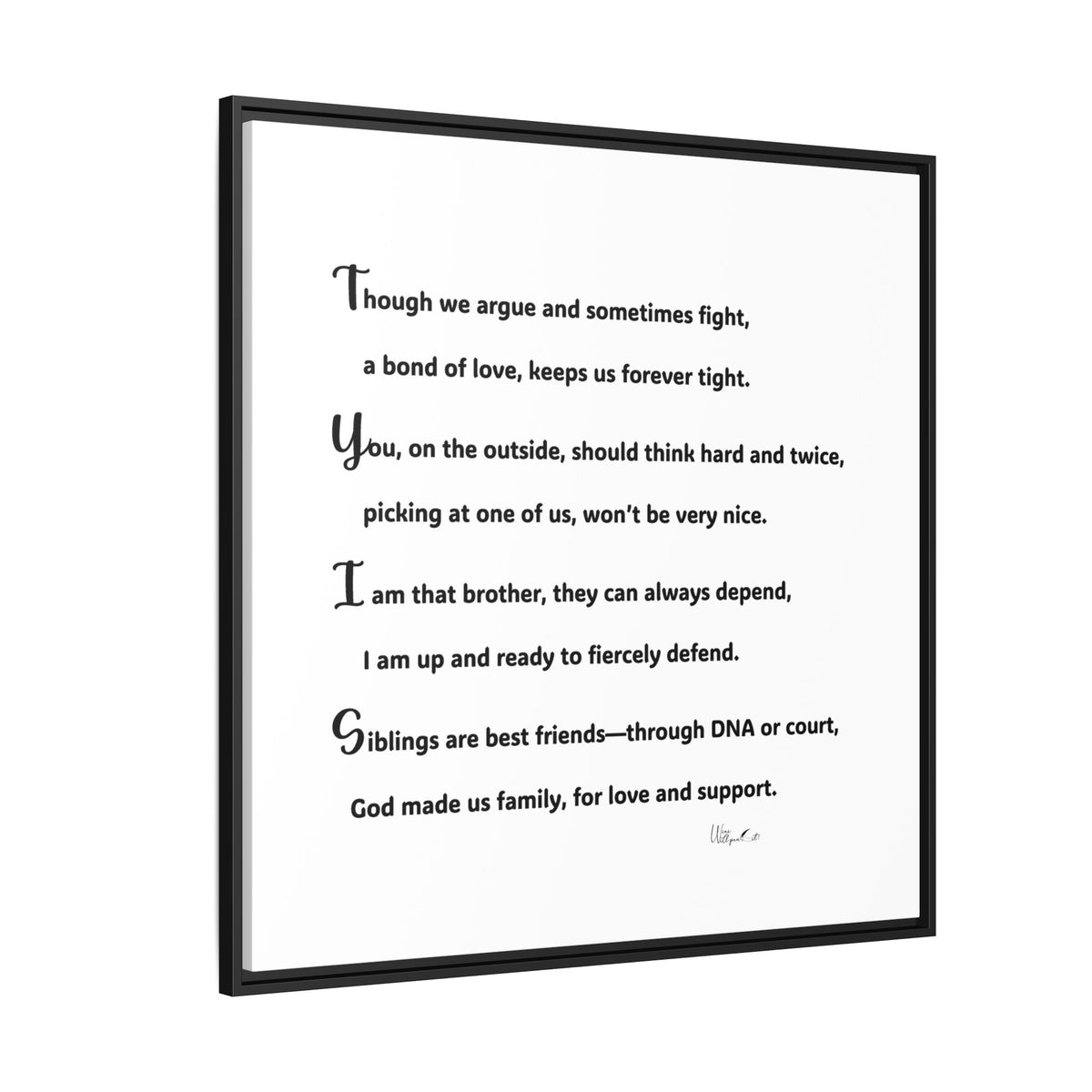 Matte Canvas, Framed (Multi-color)