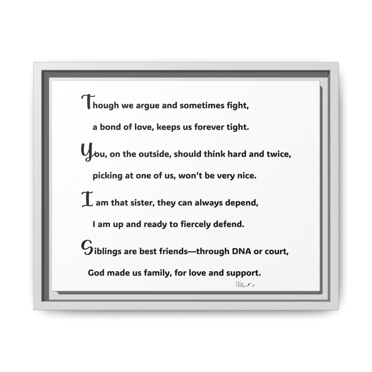 Matte Canvas, Framed (Multi-color)