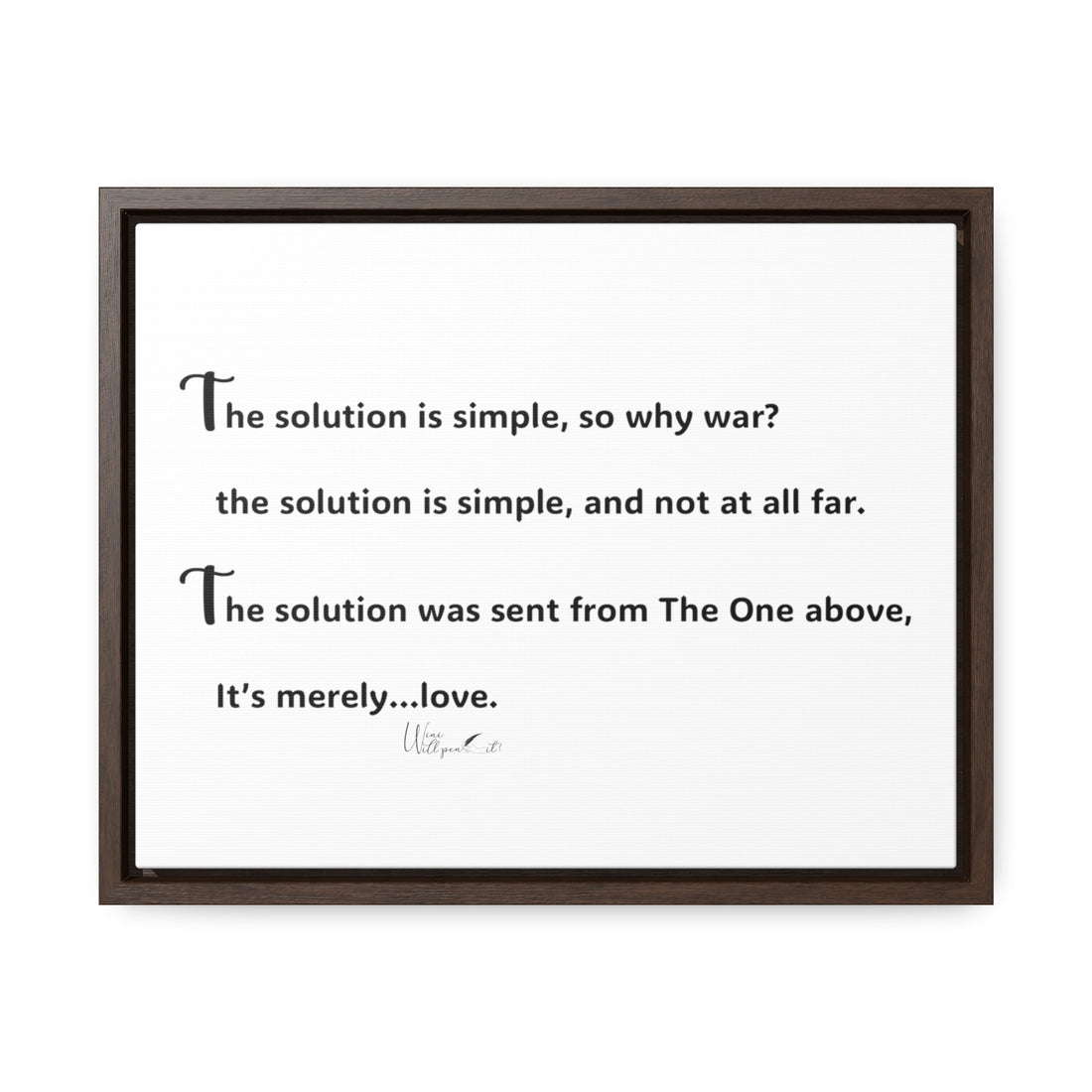 Gallery Canvas Wraps, Horizontal Frame