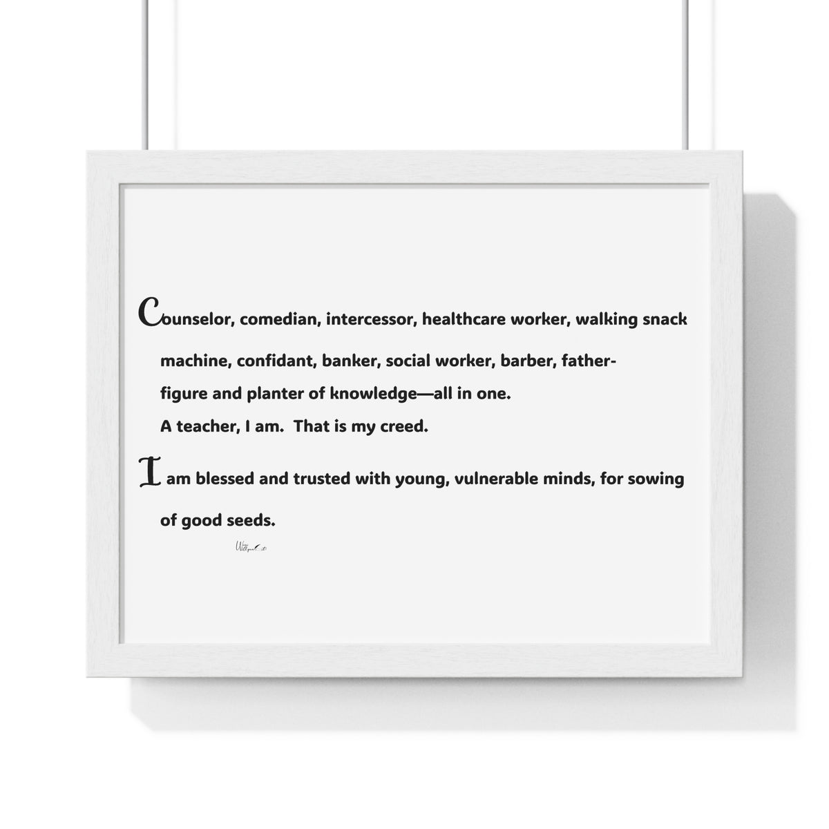 Horizontal Framed Poster
