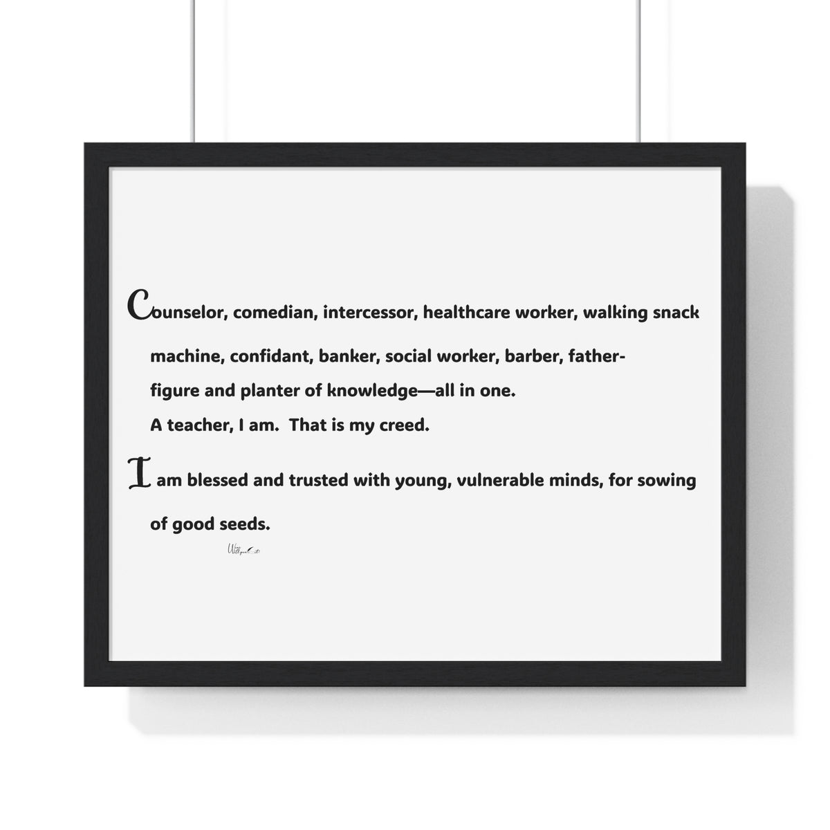 Horizontal Framed Poster