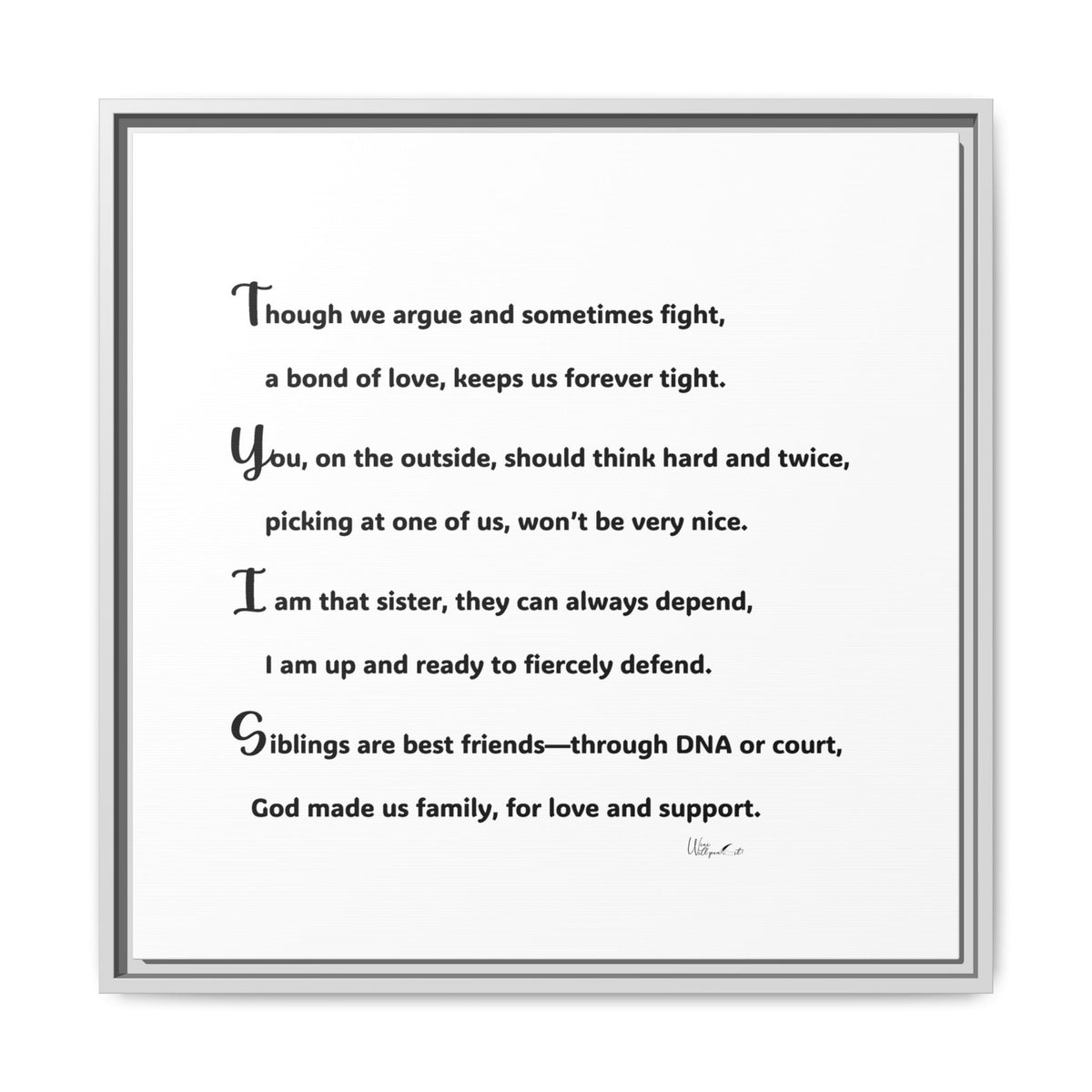 Matte Canvas, Framed (Multi-color)